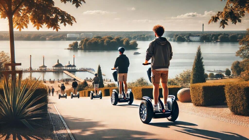 Segway Tour durch das Leipziger Neuseenland mit Blick auf den Cospudener See