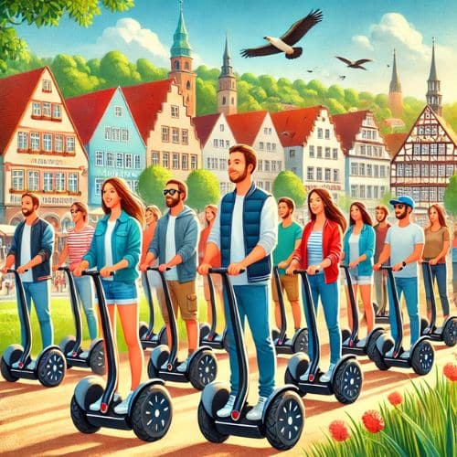 Segway Fahrer entdecken die Stadt Reutlingen