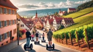 Segway Tour durch Reutlingen und Metzingen mit Blick auf das Ermstal, Weinberge und malerische Architektur
