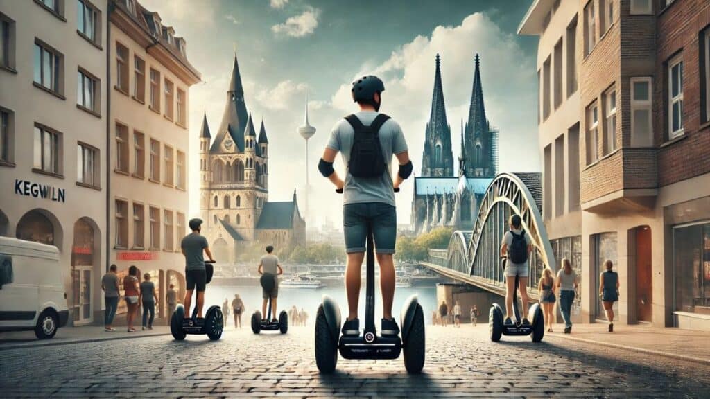 Segway Tour durch Köln mit Blick auf den Kölner Dom und den Rhein