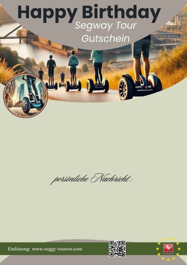Segway Tour durch die Stadt als Geburtstagsüberraschung