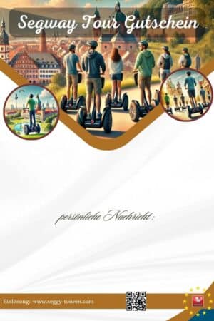 Person fährt mit einem Segway durch eine malerische Landschaft – Segway-Gutschein für unvergessliche Erlebnisse