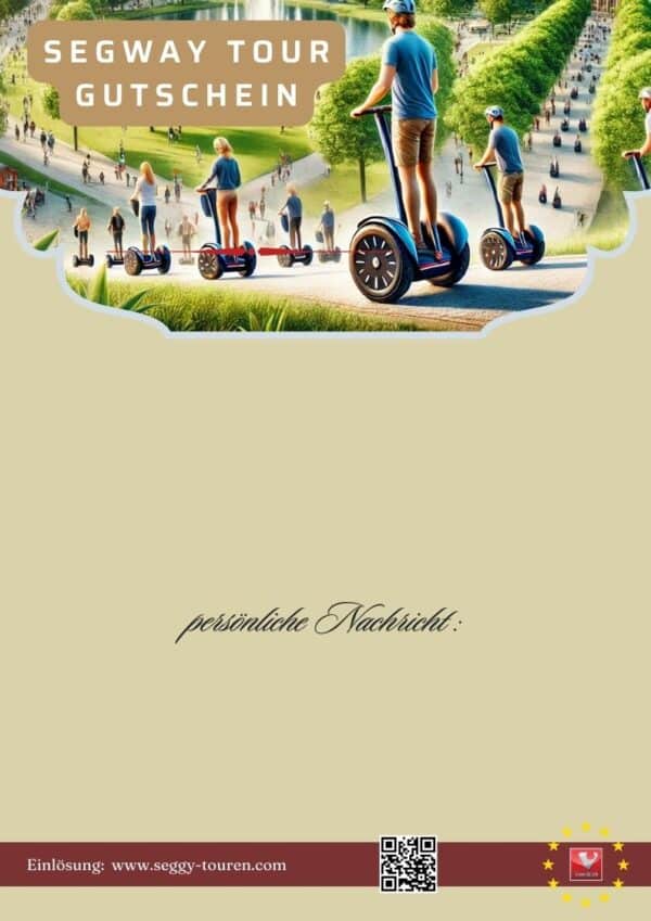 Gruppe fährt mit einem Segway durch eine grüne Landschaft – Segway-Natur-Tour-Gutschein für unvergessliche Erlebnisse