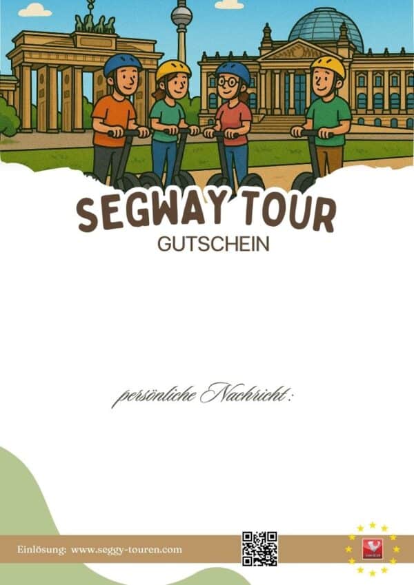 Segway Gutschein für eine unvergessliche Stadttour durch Berlin – als originelles Geschenk