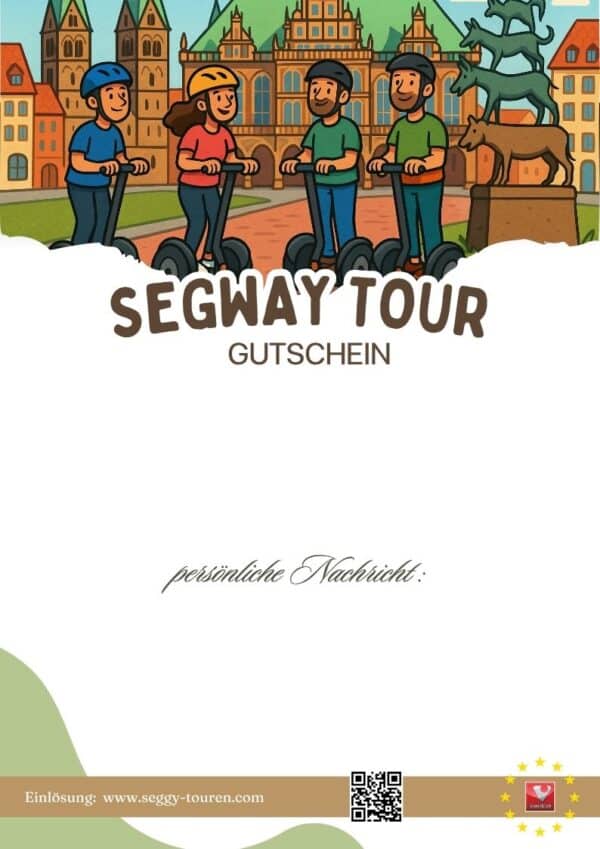 Segway Gutschein für eine abwechslungsreiche Stadttour durch Bremen – perfekt als Geschenk für Entdecker