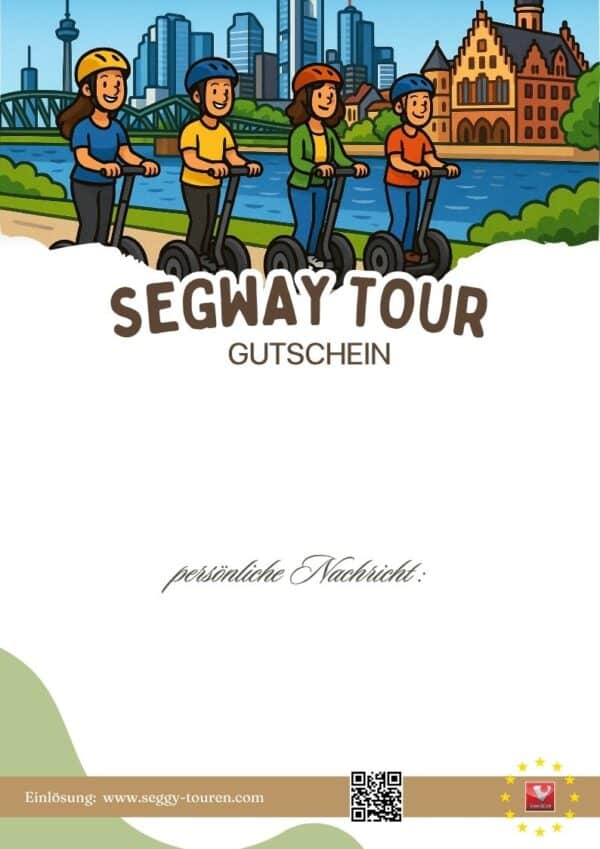 Segway Gutschein für eine abwechslungsreiche Tour durch Frankfurt am Main – perfekt zum Verschenken
